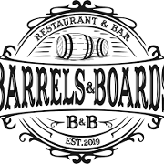 This is the restaurant logo for Barrels and Boards