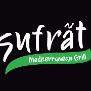 This is the restaurant logo for Sufrat Mediterranean Grill
