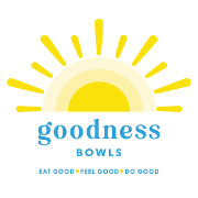 This is the restaurant logo for Goodness Bowls