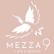 This is the restaurant logo for Mezza9 Cafe & Desserts