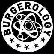 This is the restaurant logo for Burgerology: Massapequa