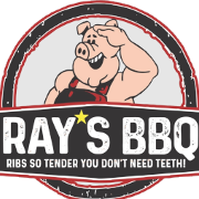 This is the restaurant logo for Ray's BBQ - Moore