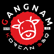 This is the restaurant logo for Gangnam Korean BBQ