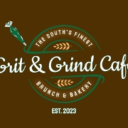 This is the restaurant logo for Grit & Grind Cafe