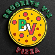 This is the restaurant logo for Brooklyn V's Pizza
