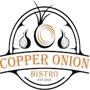 This is the restaurant logo for Copper Onion Bistro