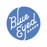 This is the restaurant logo for Blue Eyed Baker
