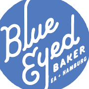 This is the restaurant logo for Blue Eyed Baker