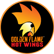 This is the restaurant logo for Golden Flame Hot Wings - Lexington