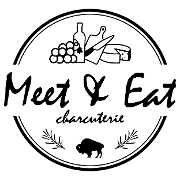 This is the restaurant logo for Meet & Eat Charcuterie 
