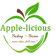 This is the restaurant logo for Apple-licious Bakery Bistro