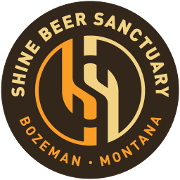 This is the restaurant logo for SHINE Beer Sanctuary + Bottle Shop