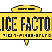 This is the restaurant logo for Slice Factory