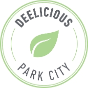 This is the restaurant logo for Deelicious Park City