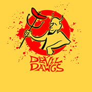 This is the restaurant logo for Devil Dawgs - Evanston