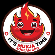 This is the restaurant logo for Mukja Korean BBQ 