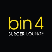 This is the restaurant logo for Bin 4 Burger Lounge