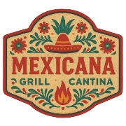 This is the restaurant logo for Mexicana Grill & Cantina