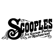 This is the restaurant logo for Scooples Ice Cream Parlor & Restaurant