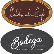 This is the restaurant logo for Coldwater Cafe & Bodega Market