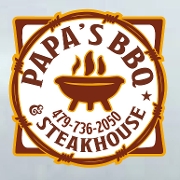 This is the restaurant logo for PAPA'S BBQ & Steakhouse