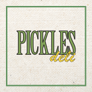 This is the restaurant logo for Pickles Deli