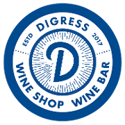 This is the restaurant logo for Digress Wine
