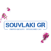 This is the restaurant logo for Souvlaki GR- Boynton