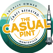 This is the restaurant logo for The Casual Pint of Huntsville