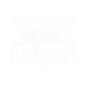 This is the restaurant logo for The Three Monkeys Bar