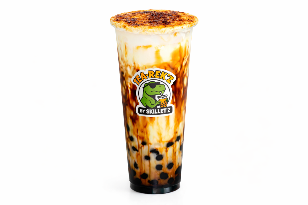 Photo of Crรจme Brรปlรฉe Tiger Milk (with Boba) ๐