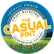 This is the restaurant logo for The Casual Pint of Countryside Village