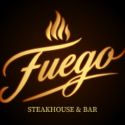 This is the restaurant logo for Fuego Steakhouse & Bar