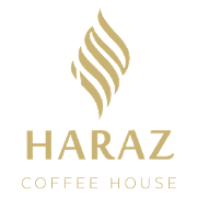 This is the restaurant logo for Haraz Coffee House