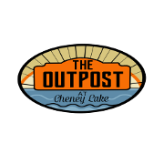 This is the restaurant logo for The Outpost at Cheney Lake