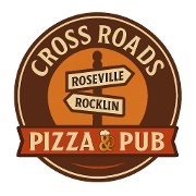 This is the restaurant logo for Cross Roads Pizza & Pub 