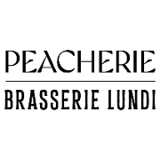 This is the restaurant logo for Peacherie & Brasserie Lundi