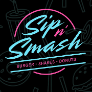 This is the restaurant logo for Sip N Smash