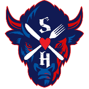 This is the restaurant logo for Strong Hearts