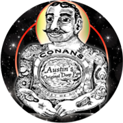 This is the restaurant logo for Conan Pizza North