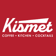 This is the restaurant logo for Kismet Coffee, Kitchen & Cocktails