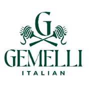 This is the restaurant logo for Gemelli 