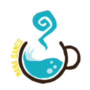 This is the restaurant logo for Mana Games Caf&eacute; 