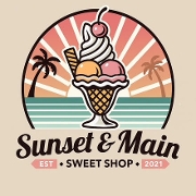 This is the restaurant logo for Sunset N Main - New Market