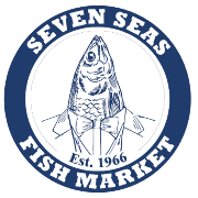 This is the restaurant logo for 7 Seas Fish Market