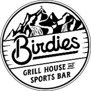 This is the restaurant logo for Birdies Grill House & Sports Bar