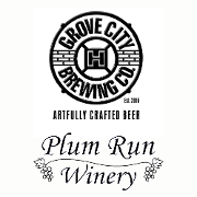 This is the restaurant logo for Grove City Brewing & Plum Run Winery