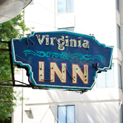 This is the restaurant logo for The Virginia Inn
