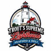 This is the restaurant logo for Lighthouse Seafood & Deli