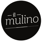 This is the restaurant logo for Il Mulino
